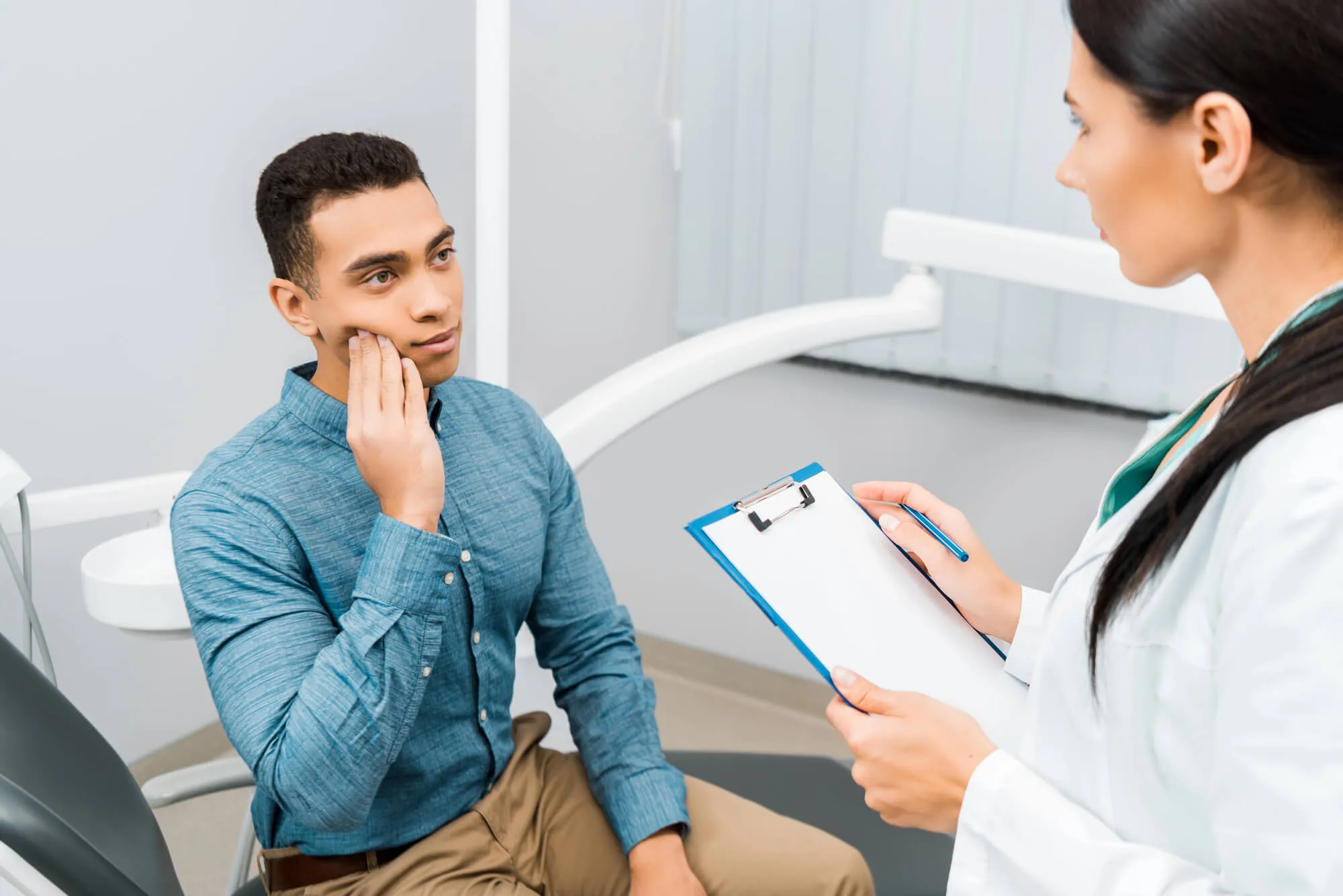 dentist north lauderdale talking to patient